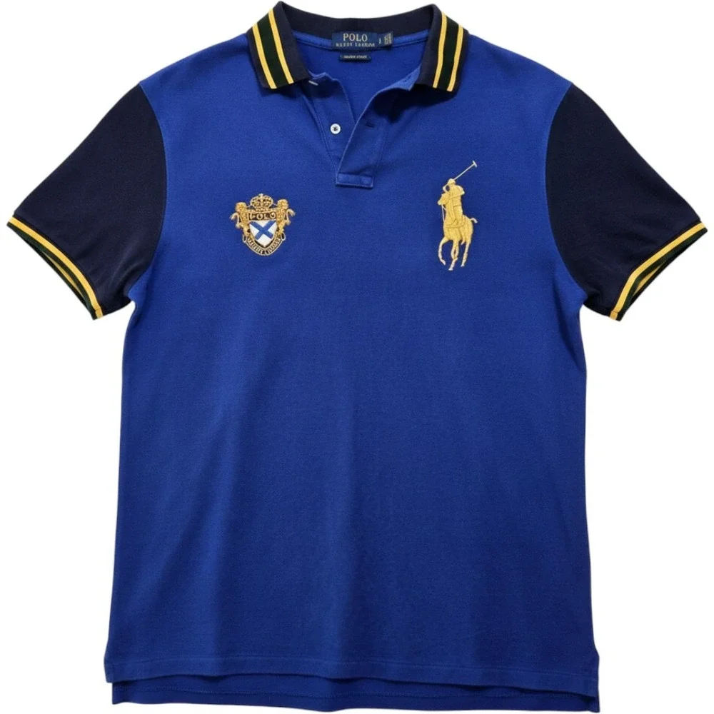 Polo Ralph Lauren Polo Crest Large Blue Big Pony Crest Custom Slim Fit 1065